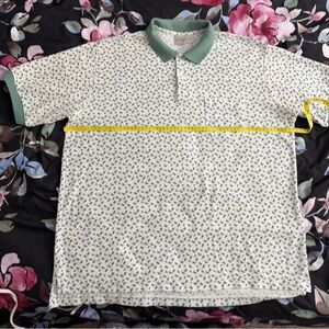 Green Patterned Men's Polo Shirt